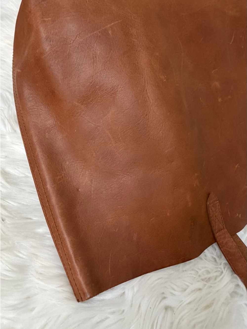 Madewell Brown Leather Tote - Classic Cognac Carryall - Picture 7 of 10